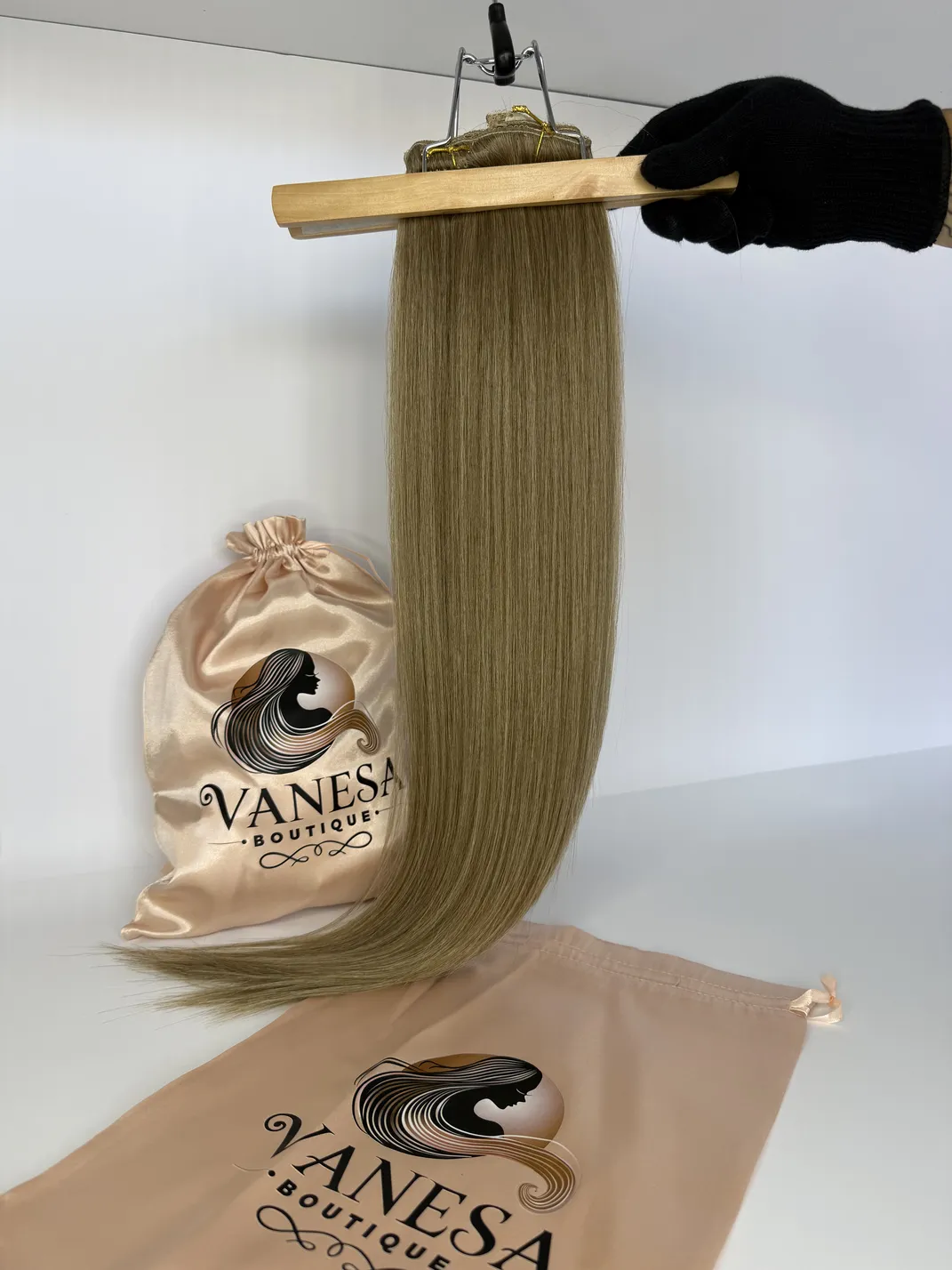 Premium luxury extensions 7 rows/160 grams color #Ash blonde