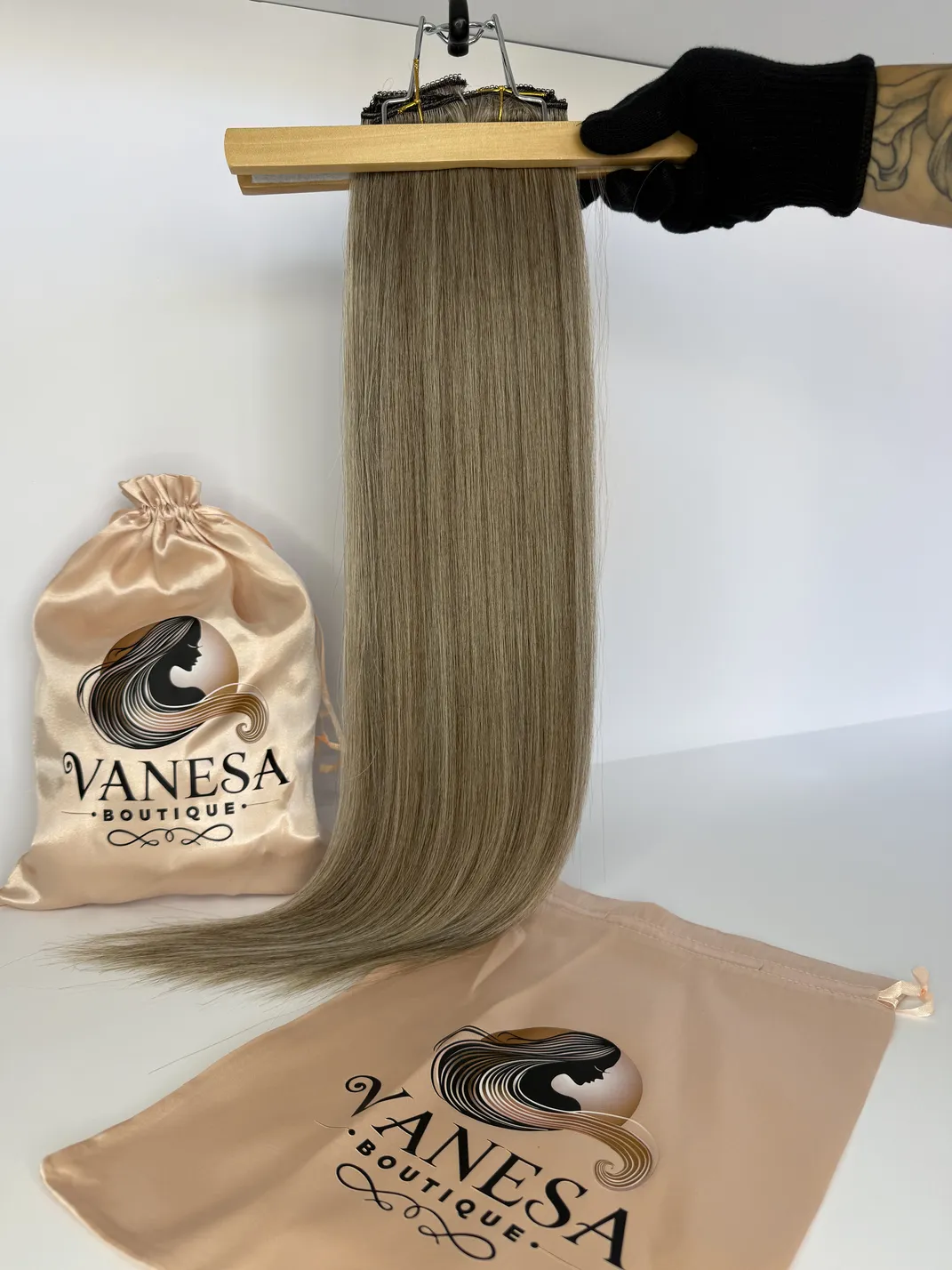 Premium luxury extensions 7 rows/160 grams color #Baby Blonde