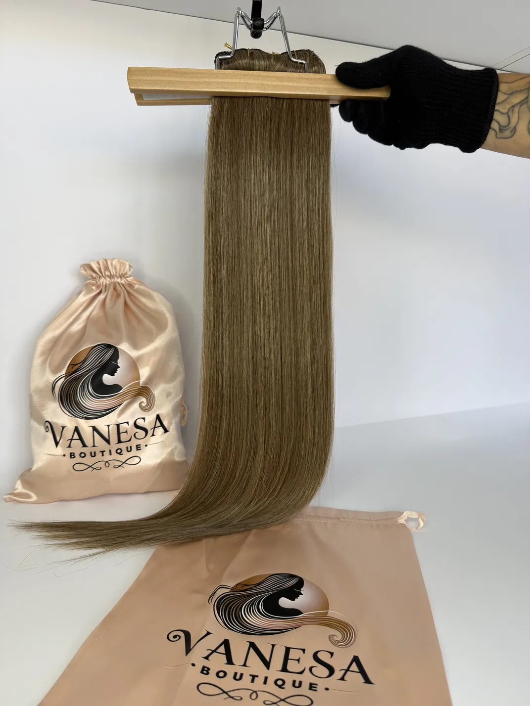 Premium luxury extensions 7 rows/160 grams color #Toffee