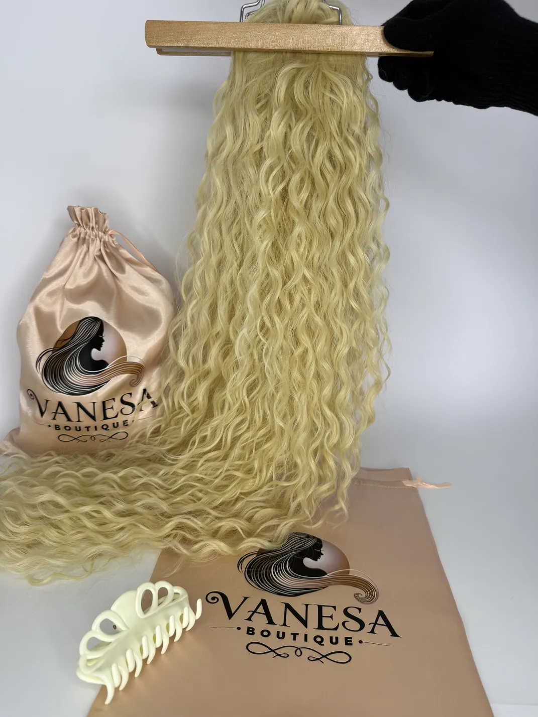 Tails 2in1-Premium luxury /curly tail/ 70 cm/ color: #613