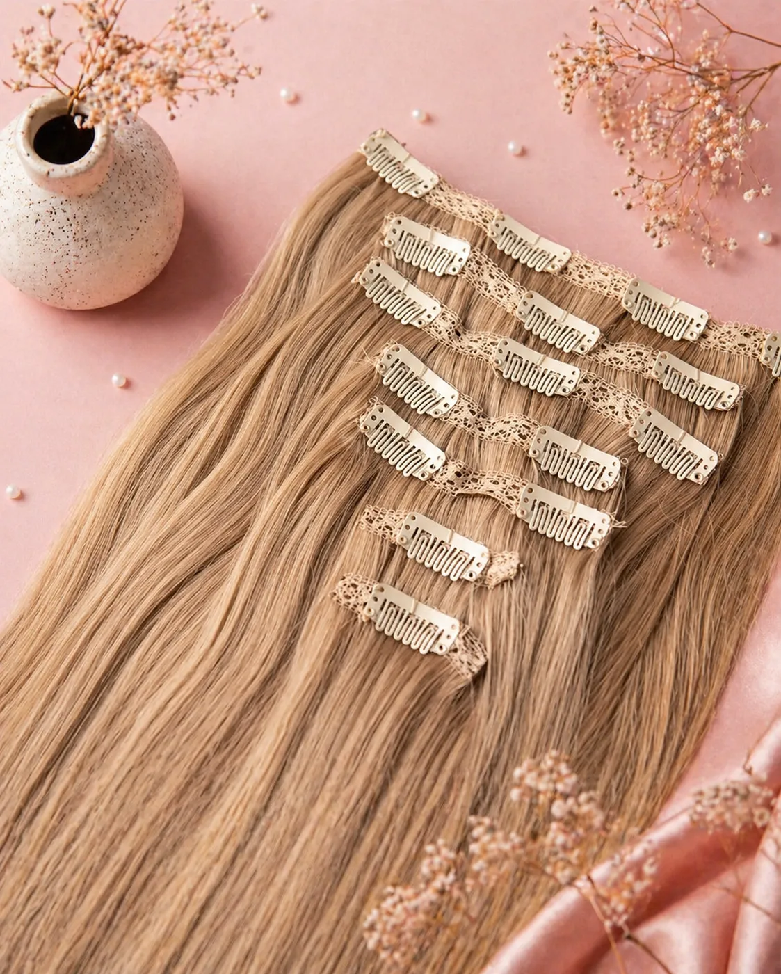 Premium luxury екстеншъни 7 реда/160 грама цвят #Ash blonde - Image 5
