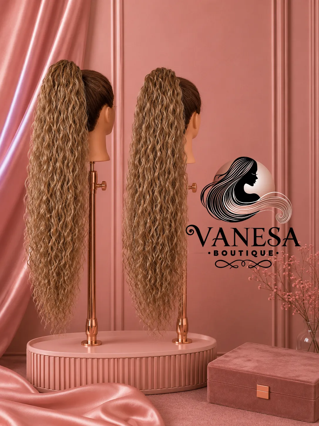 Опашки 2в1-Premium luxury /къдрава опашка/ 70 см/ цвят: #Toffee - Image 4